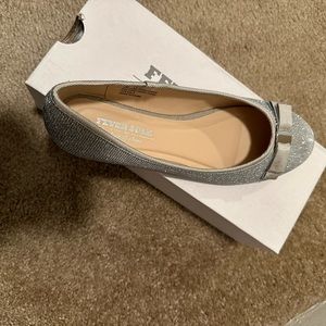 Silver Sparkling Flats